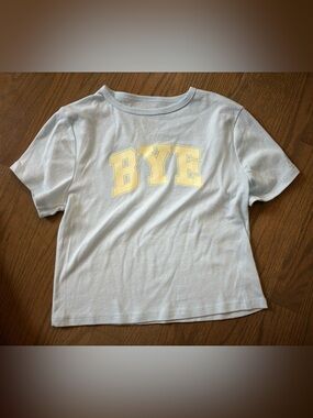 Bye baby blue graphic cropped t ripple junction Nordstrom women’s size L